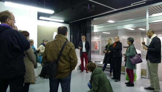 Besucherprogramms des NRW KULTURsekretariats besuchten heute, 17.10.2013, Leiter und Kulturprogrammekoordinatoren der internationalen Vertretungen des Goethe-Instituts den Kunstraum-unten 